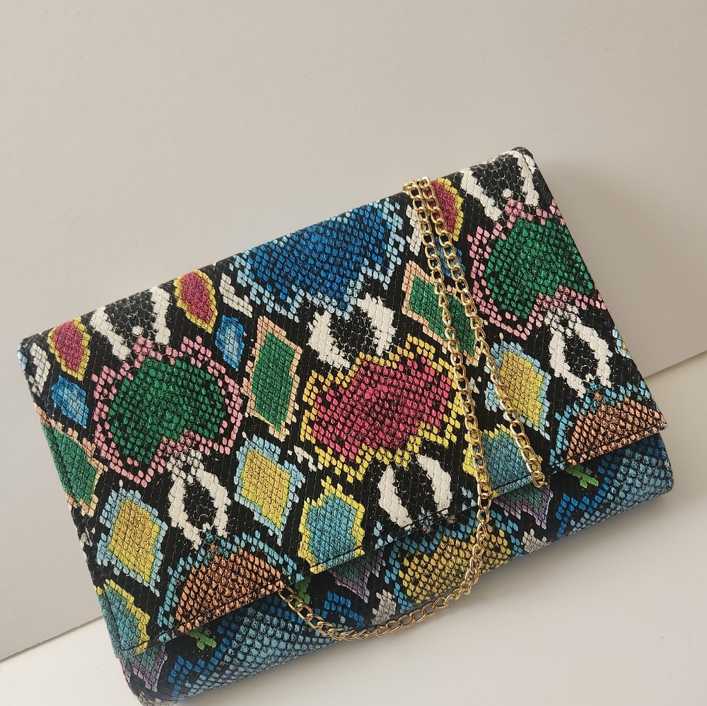 Faux Snake Skin Purse